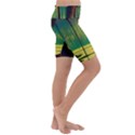 Nature Swamp Water Sunset Spooky Night Reflections Bayou Lake Kids  Lightweight Velour Cropped Yoga Leggings View3