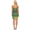 Nature Swamp Water Sunset Spooky Night Reflections Bayou Lake Wrap Tie Front Dress View4