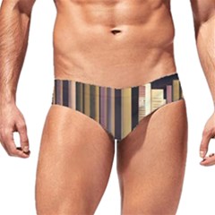 Books Bookshelves Office Fantasy Background Artwork Book Cover Apothecary Book Nook Literature Libra Men s Swim Brief