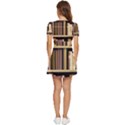 Books Bookshelves Office Fantasy Background Artwork Book Cover Apothecary Book Nook Literature Libra V-Neck High Waist Chiffon Mini Dress View4