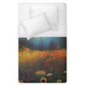Wildflowers Field Outdoors Clouds Trees Cover Art Storm Mysterious Dream Landscape Duvet Cover (Single Size) View1