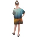 Wildflowers Field Outdoors Clouds Trees Cover Art Storm Mysterious Dream Landscape Kids  One Piece Chiffon Dress View2
