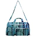 Nature Outdoors Night Trees Scene Forest Woods Light Moonlight Wilderness Stars Sports Gym Duffle Bag with Shoe Compartment View1