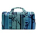 Nature Outdoors Night Trees Scene Forest Woods Light Moonlight Wilderness Stars Sports Gym Duffle Bag with Shoe Compartment View2