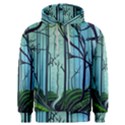 Nature Outdoors Night Trees Scene Forest Woods Light Moonlight Wilderness Stars Men s Overhead Hoodie View1