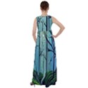 Nature Outdoors Night Trees Scene Forest Woods Light Moonlight Wilderness Stars Empire Waist Velour Maxi Dress View2
