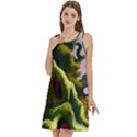 Outdoors Night Full Moon Setting Scene Woods Light Moonlight Nature Wilderness Landscape Round Neck Sleeve Casual Dress With Pockets View3