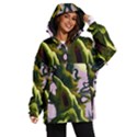Outdoors Night Full Moon Setting Scene Woods Light Moonlight Nature Wilderness Landscape Women s Ski and Snowboard Waterproof Breathable Jacket View1