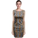 Blue Brown Leopard Classic Sleeveless Midi Dress View1