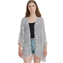 Light Grey Snake Open Front 3/4 Sleeve Batwing Chiffon Cardigan Kimono View1