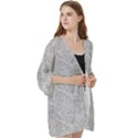 Light Grey Snake Open Front 3/4 Sleeve Batwing Chiffon Cardigan Kimono View3