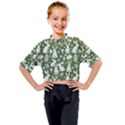 Easter bunny pattern Kids Mock Neck T-Shirt View1