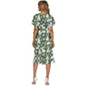 Easter bunny pattern Women s Kimono Wrap Satin Dress View4