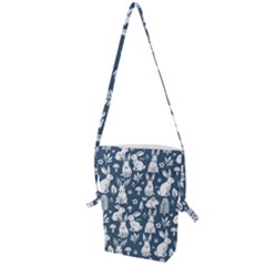 Easter Bunny Pattern Folding Shoulder Bag