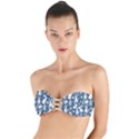 Easter bunny pattern Twist Bandeau Bikini Top View1