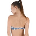 Easter bunny pattern Twist Bandeau Bikini Top View2