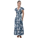 Easter bunny pattern Flutter Sleeve Maxi Dress View1