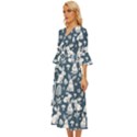 Easter bunny pattern Midsummer Wrap Dress View2