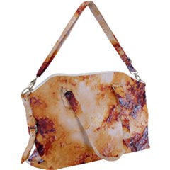 Burnt Paper Texture Print Design Canvas Crossbody Bag
