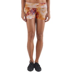 Burnt Paper Texture Print Design Yoga Shorts