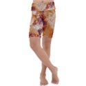 Burnt paper texture print design Kids  Lightweight Velour Cropped Yoga Leggings View1
