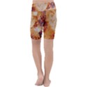 Burnt paper texture print design Kids  Lightweight Velour Cropped Yoga Leggings View4