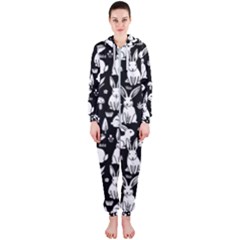 Easter Bunny Pattern Hooded Jumpsuit (ladies)