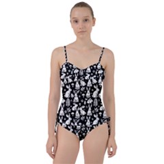 Easter Bunny Pattern Sweetheart Tankini Set