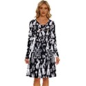 Easter bunny pattern Long Sleeve Dress With Pocket View1