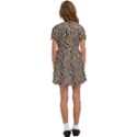 Brown Beige Snake Pattern Kids  Sweet Collar Dress View4