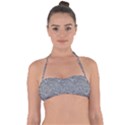 Dark Grey Snake Tie Back Bikini Top View1