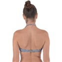 Dark Grey Snake Tie Back Bikini Top View2