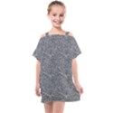 Dark Grey Snake Kids  One Piece Chiffon Dress View1