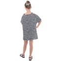 Dark Grey Snake Kids  One Piece Chiffon Dress View2