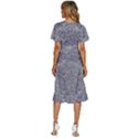 Dark Grey Snake Women s Kimono Wrap Satin Dress View4