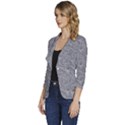 Dark Grey Snake Women s One-Button 3/4 Sleeve Short Jacket View2