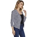 Dark Grey Snake Women s Casual 3/4 Sleeve Spring Jacket View3