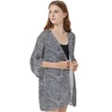 Dark Grey Snake Open Front 3/4 Sleeve Batwing Chiffon Cardigan Kimono View3