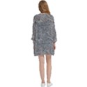 Dark Grey Snake Open Front 3/4 Sleeve Batwing Chiffon Cardigan Kimono View4