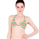Chevron Pattern Design Texture Classic Bikini Top View1