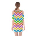 Chevron Pattern Design Texture Shoulder Cutout One Piece Dress View2