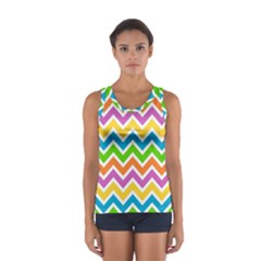 Chevron Pattern Design Texture Sport Tank Top 