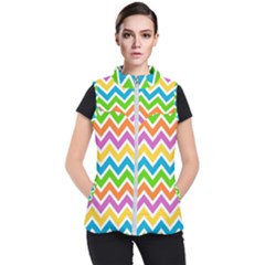 Chevron Pattern Design Texture Women s Puffer Vest