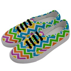 Chevron Pattern Design Texture Men s Classic Low Top Sneakers