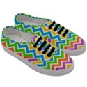 Chevron Pattern Design Texture Men s Classic Low Top Sneakers View3