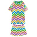 Chevron Pattern Design Texture Kids  Swim T-Shirt and Shorts Set View1