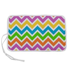Chevron Pattern Design Texture Pen Storage Case (l)