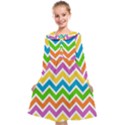 Chevron Pattern Design Texture Kids  Midi Sailor Dress View1