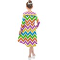 Chevron Pattern Design Texture Kids  Midi Sailor Dress View2