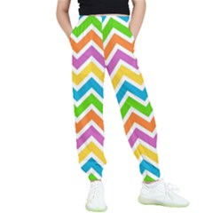 Chevron Pattern Design Texture Kids  Joggers